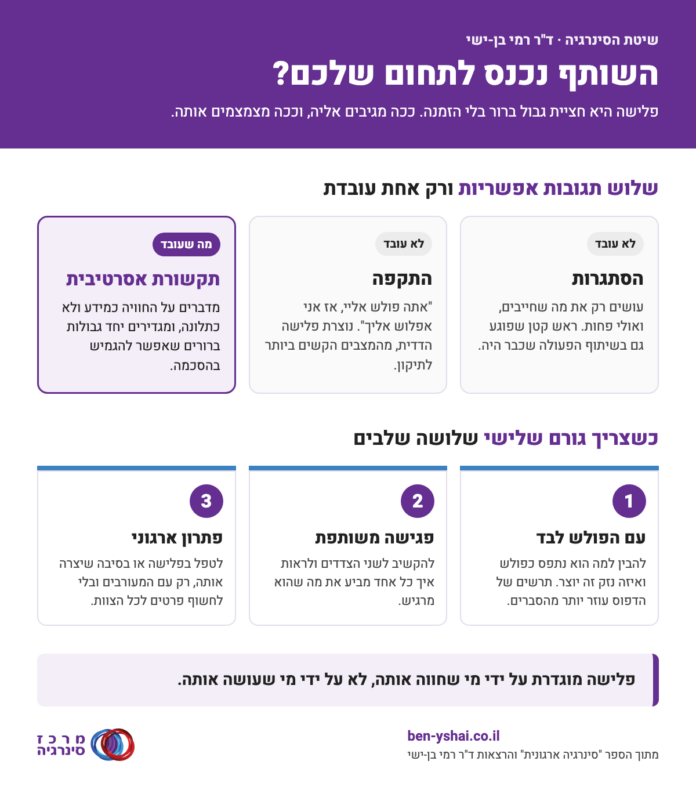 אינפוגרפיקה: השותף שלי מתערב לי בכל דבר: איך אומרים לו להפסיק?